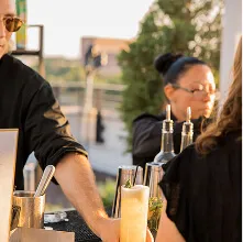 Elevate guest interaction with dynamic charcuterie boards, live carving blocks, and custom chef-attended action stations