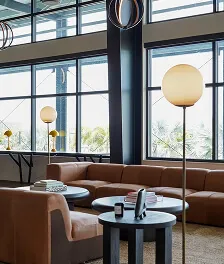 Sophisticated workspaces and water-view social events — 2