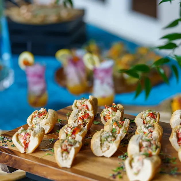 Chef preparing food for a private event