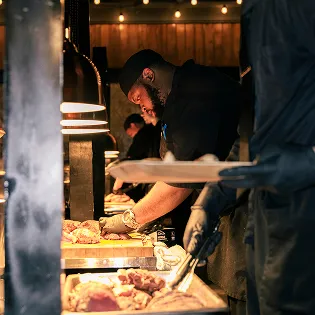 Chef preparing food